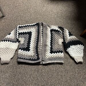 Crochet Hexagon Cardigan Sweater